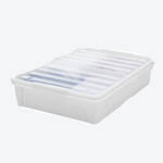 Produktbild f�r 'Aufbewahrungsbox 60 l - praktische Unterbettkommode mit Rollen und faltbarem Deckel, B/H/T ca. 59/18,5/79 cm'