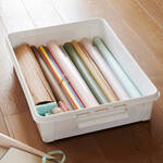 Produktbild f�r 'Aufbewahrungsbox 60 l - praktische Unterbettkommode mit Rollen und faltbarem Deckel, B/H/T ca. 59/18,5/79 cm'