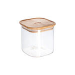 Produktbild fr 'Platzsparender Glas-Vorratsbehlter mit Bambusdeckel: Stilvoll und sicher aufbewahren'