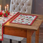 Produktbild fr 'Feine Gobelin-Tischsets mit klassischen Christbaumschmuck-Motiven'