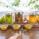 Produktbild f�r 'Hagen Grote Gourmet-Senf-Set &ndash; Bratwurst-, Riesling- und Orangen-Senf, 3 x 130 ml'