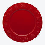 Produktbild fr 'Stilvolles Weihnachtsgeschirr mit Schneeflocken Reliefdekor: Platzteller'