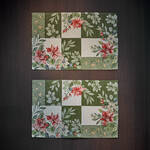 Produktbild fr 'Stimmungsvolle Gobelin-Tischsets mit Weihnachtsstern-Motiv'