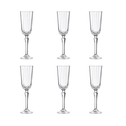 Produktbild fr ' Champagnerflte-Kristallglser im Art Deco Design'