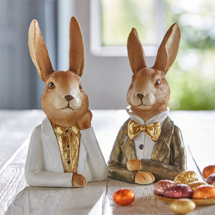 Produktbild f�r '2er-Set Hasenb�sten als Hingucker in der Osterzeit'