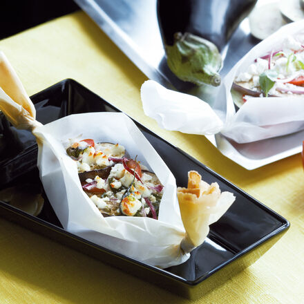 Produktbild fr 'Auberginen-Tomaten-Gratin mit Ziegenkse'