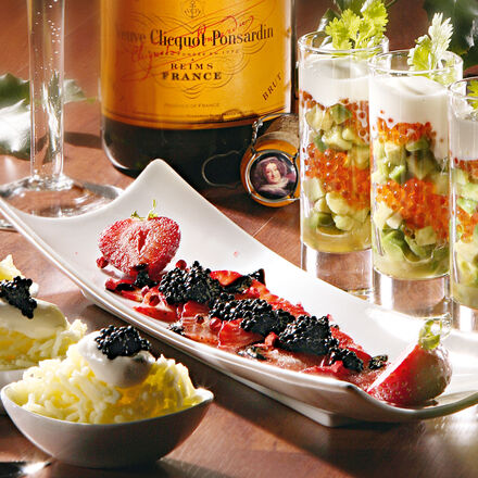 Produktbild fr 'Drei verschiedene Amuse-Bouches mit Kaviar'