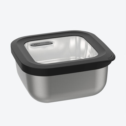 Produktbild f�r 'Edelstahl Vorratsdose mit Deckelventil &ndash; quadratisch'