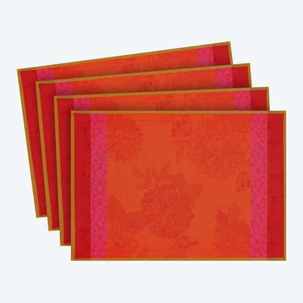 Produktbild f�r 'Florale Tischsets in starken Kontrastfarben, Tischw�sche, Tafelsets'