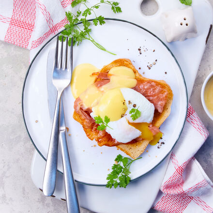 Produktbild fr 'Frhstcksei Rezept aus den USA eggs benedict'