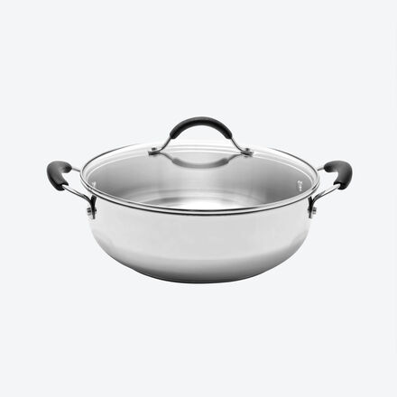 Produktbild fr 'Induktionsfhige XL-Edelstahl-Schmorpfanne und -Brter -  24 cm'