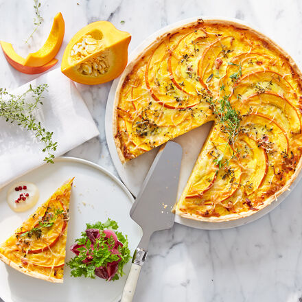 Produktbild fr 'Krbis-Quiche mit Bergkse und Speck'