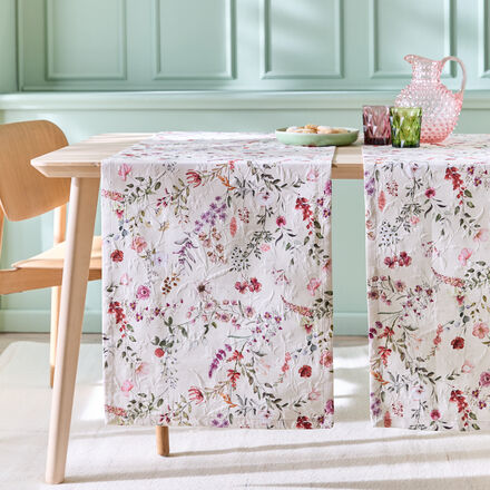 Produktbild fr 'Matelasse-Tischlufer mit Digitaldruck - 50 x 140 cm'