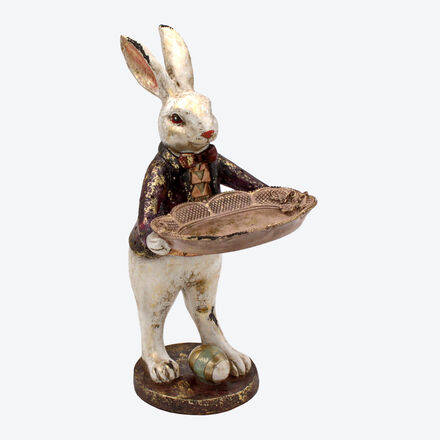 Produktbild f�r 'Nostalgische Hasenfigur offeriert kleine Kostbarkeiten'