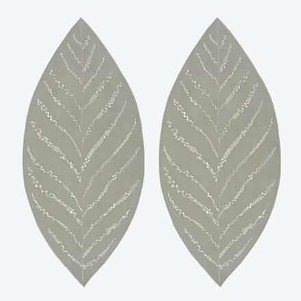 Produktbild fr 'Platzsets in Blattform aus veganem Leder – Gro'