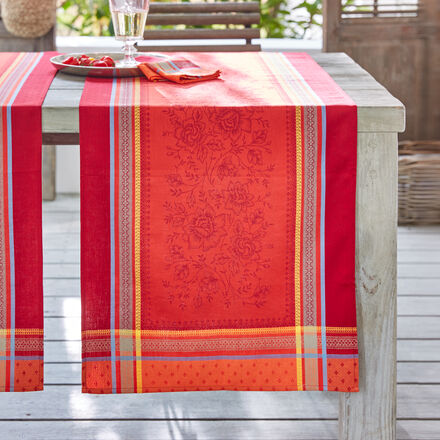 Produktbild f�r 'Poetischer Jacquard-Tischl�ufer in intensiven Farben'