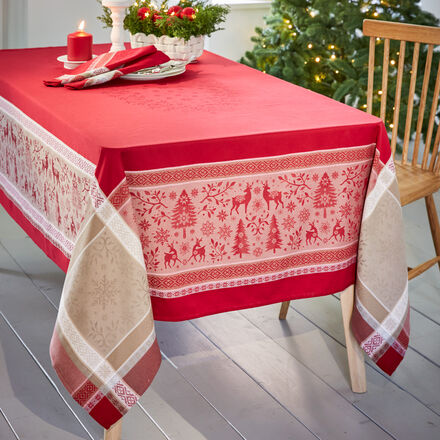 Produktbild fr 'Weihnachtliche Tischdecke mit Fleckschutz aus sdfranzsischer Traditionsweberei, Tischdecke, Tafeldecke'
